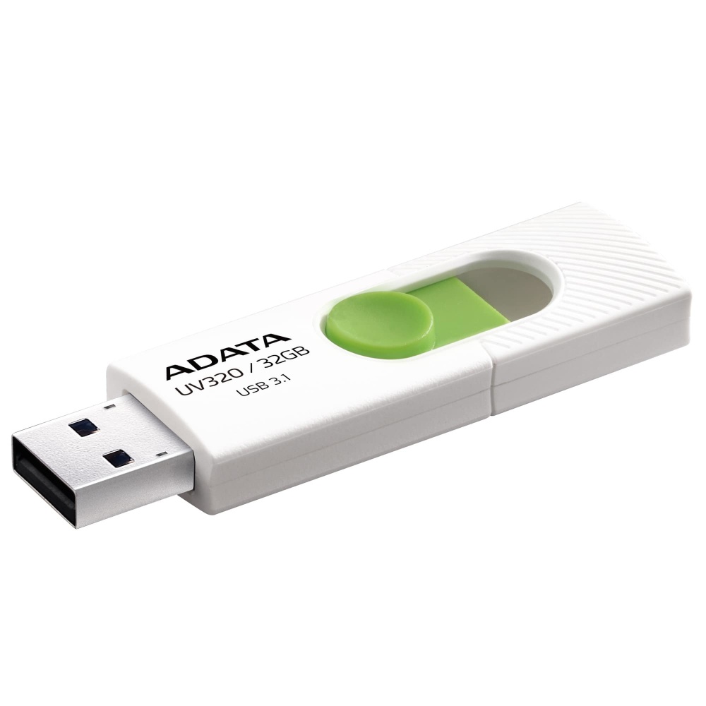 MEMORIA USB ADATA UV320 32GB 3.2 BLANCO/VERDE AUV320-32G-RWHGN 11M DE GARANTIA