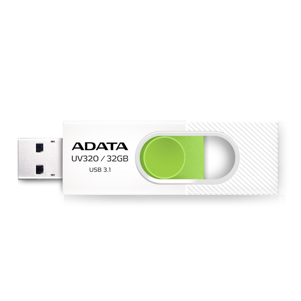 MEMORIA USB ADATA UV320 32GB 3.2 BLANCO/VERDE AUV320-32G-RWHGN 11M DE GARANTIA