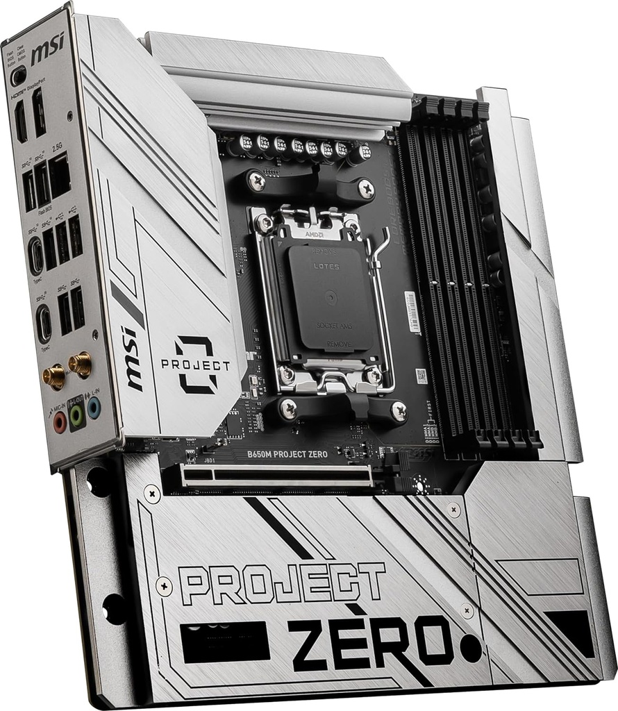 MB MSI B650M PROJECT ZERO AMD DDR5 256GB M-ATX WIFI HDMI DP AM5 B650M PROJECT ZERO 12M DE GARANTIA