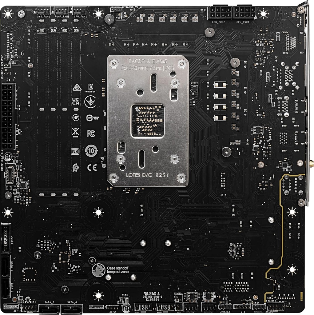 MB MSI B650M PROJECT ZERO AMD DDR5 256GB M-ATX WIFI HDMI DP AM5 B650M PROJECT ZERO 12M DE GARANTIA