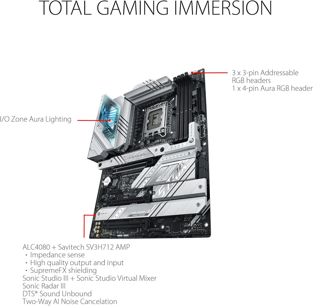 MB ASUS ROG STRIX Z790-A GAMING WIFI DDR5 1700 ATX HDMI DP 1AÑO DE GARANTIA