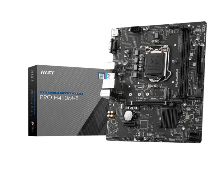 KIT 3 EN 1 MOTHER MSI H410M-B PROCESADOR INTEL 10100 BULK DISIPADOR OEM SOCKET 1200 6M DE GARANTIA