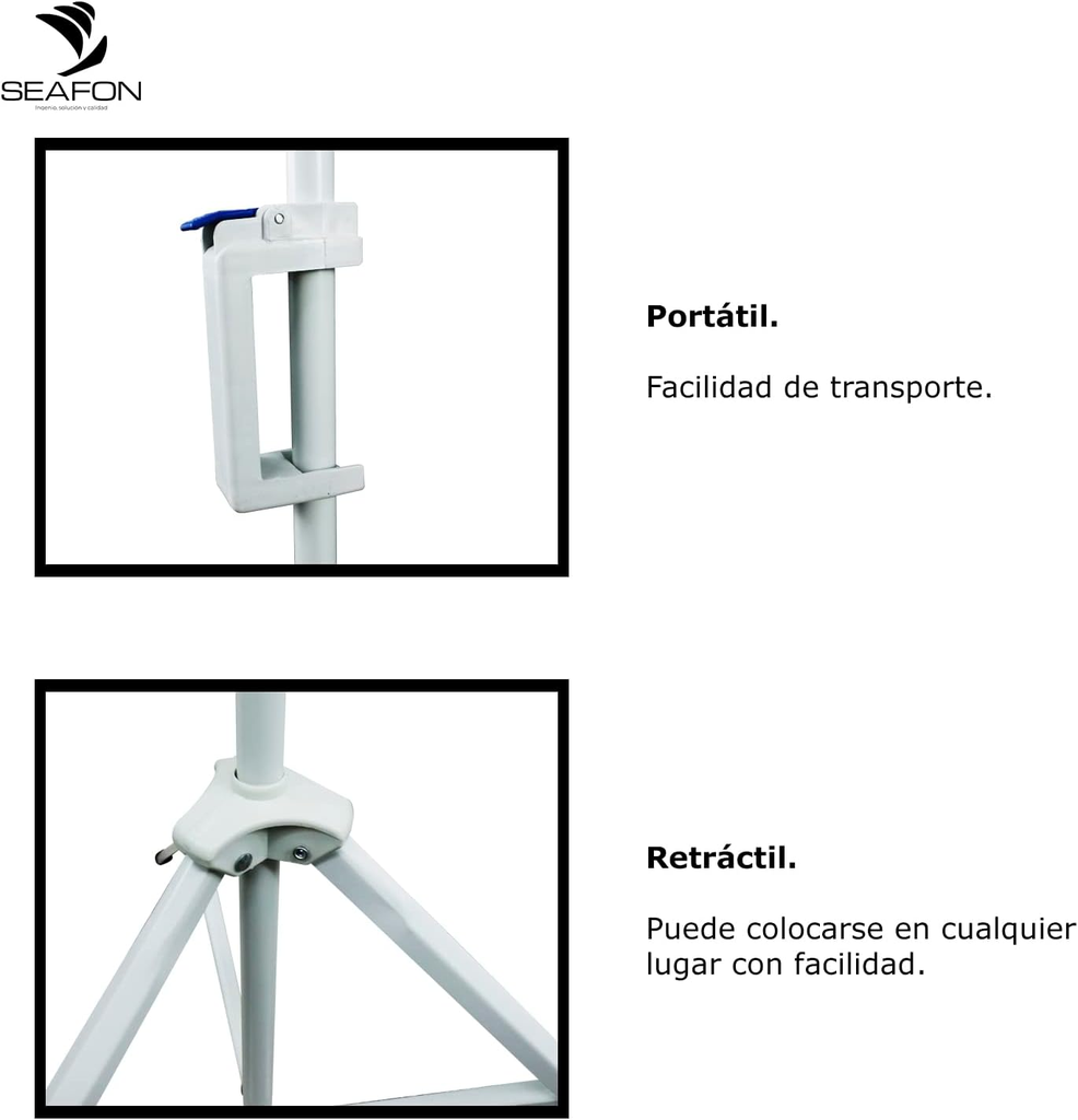 PANTALLA DE PROYECCION SEAFON PAN-PRO-84 (84" X 84") 4:3 11M GARANTIA