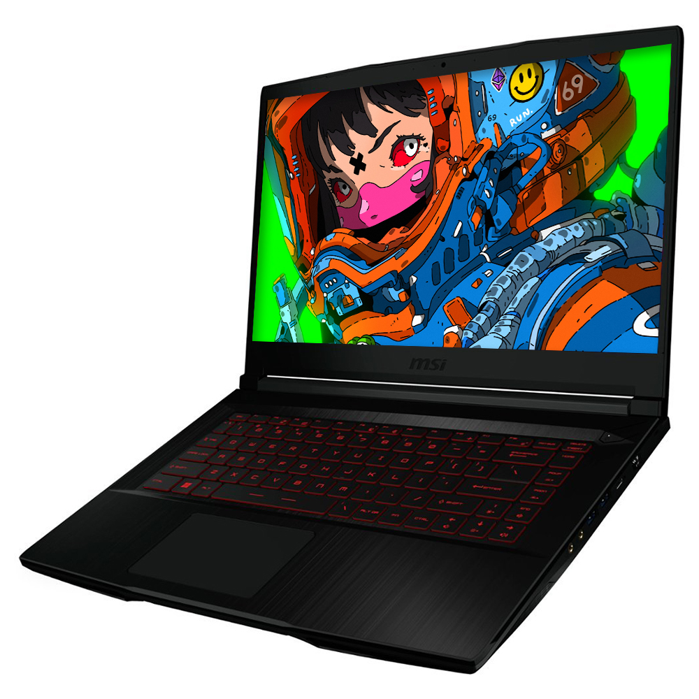 LAPTOP MSI THIN CORE I5 12450H 1TB SSD 8GB DDR4 15.6" FHD W11H NEGRO RTX 2050 GAMING GF63 12UCX-898US 1AÑO DE GARANTIA
