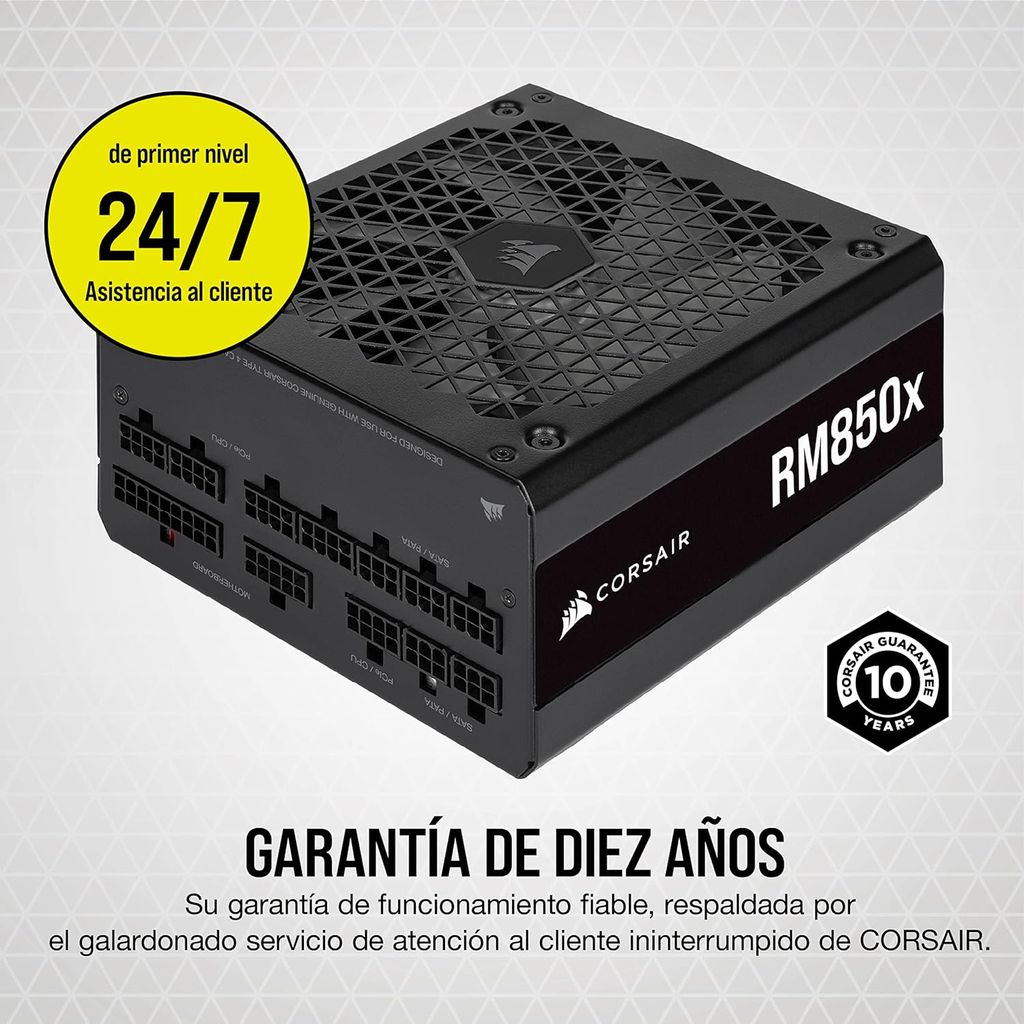 FUENTE CORSAIR RM850X 850W REF 80PLUS GOLD MODULAR CP-9020200-NA/RF 3M DE GARANTIA