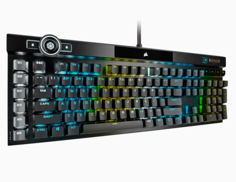 TECLADO CORSAIR K100 OPX GAMING NEGRO RGB MECANICO CH-912A01A-NA 11M DE GARANTIA