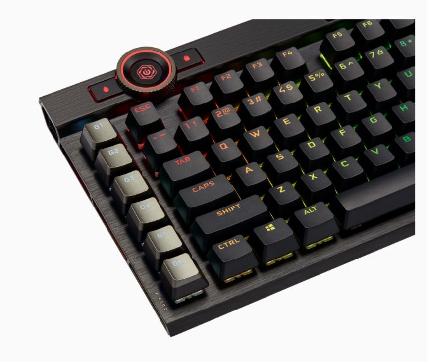 TECLADO CORSAIR K100 OPX GAMING NEGRO RGB MECANICO CH-912A01A-NA 11M DE GARANTIA