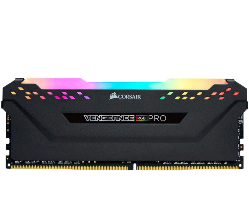 RAM CORSAIR DDR4 VENGEANCE 16GB 3600 NEGRO RGB PRO CMW16GX4M1Z3600C18 1AÑO DE GARANTIA