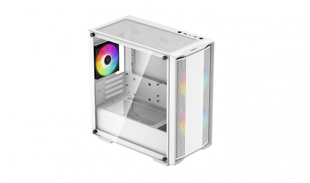 GABINETE DEEPCOOL CC360 BLANCO MATX ARGB S/FUENTE CRISTAL R-CC360-WHAPM3-G-1 11M DE GARANTIA