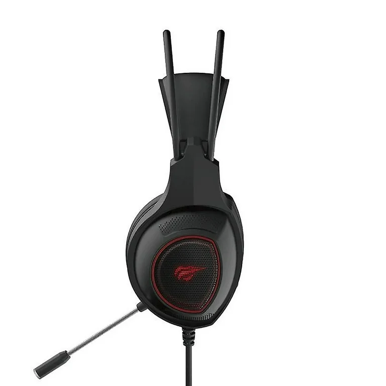DIADEMA HAVIT GAMENOTE NEGRO/ROJO 3.5MM H2239D 1M DE GARANTIA