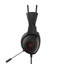 DIADEMA HAVIT GAMENOTE NEGRO/ROJO 3.5MM H2239D 1M DE GARANTIA