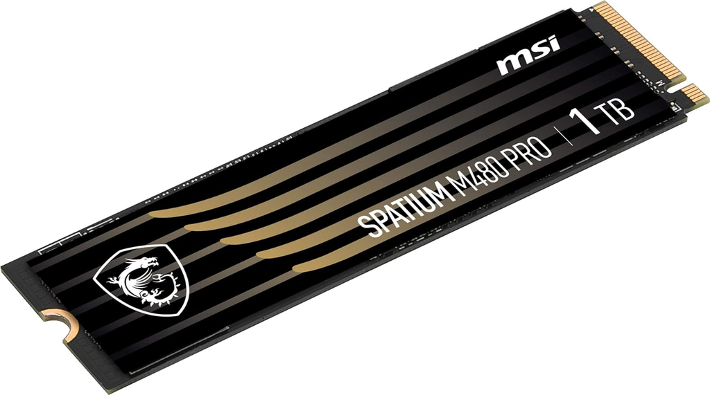 SSD MSI SPATIUM M480 PRO 1TB M2 PCIEX 7400/7000MBs SPATIUM M480 PRO PCIe 4.0 NVMe M.2 1TB 11M DE GARANTIA