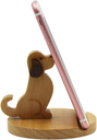 SOPORTE DE MADERA PARA CELULAR PERRITO CHOCOLATE SIN GARANTIA