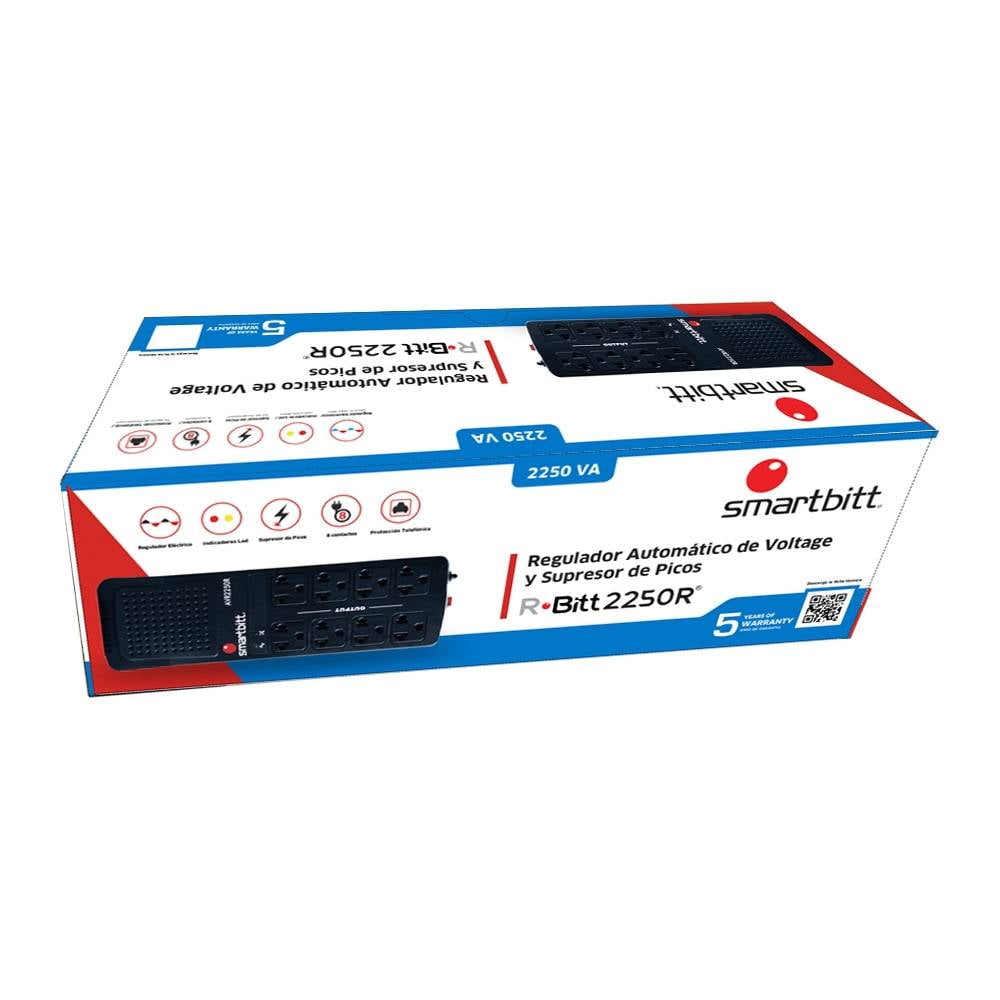 REGULADORSMARTBITT SBAVR2250R 2250VA 8C SBAVR2250R 11M DE GARANTIA
