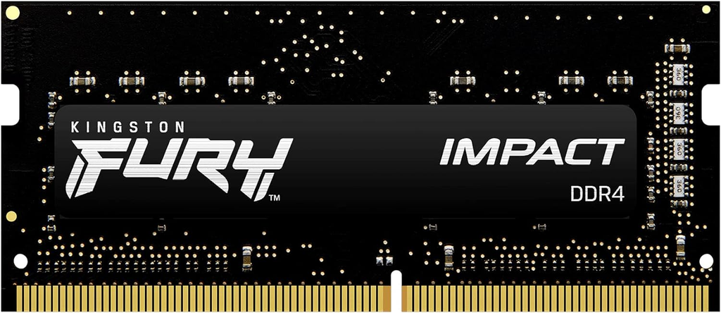 RAM KINGSTON FURY IMPACT SODDR4 LAP 8GB 2666 NEGRO KF426S15IB/8 1AÑO DE GARANTIA