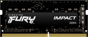 RAM KINGSTON FURY IMPACT SODDR4 LAP 8GB 2666 NEGRO KF426S15IB/8 1AÑO DE GARANTIA