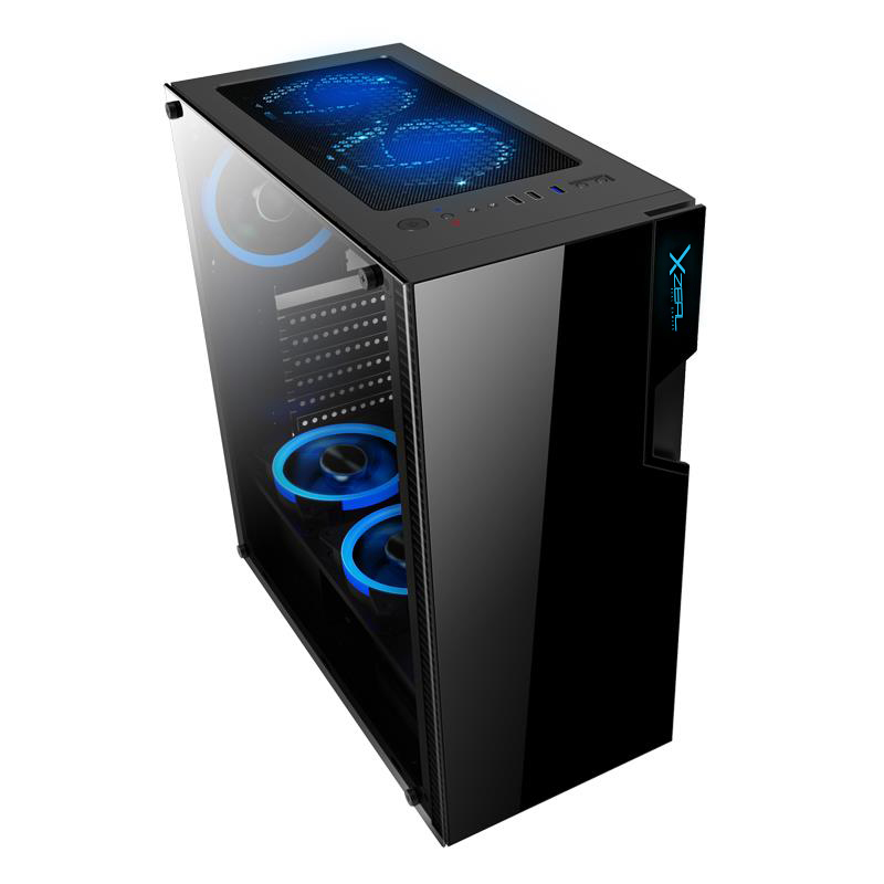 GABINETE XZEAL XZ130 CON VENTANA MATX 3VEN S/FUENTE NEGRO XZCGB06B DIRECTO CON EL FABRICANTE