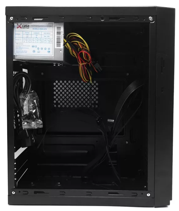 GABINETE XCASE JET BLUE  M-ATX NEGRO C/FUENTE 450W METAL GABJETBLUE1 1M DE GARANTIA
