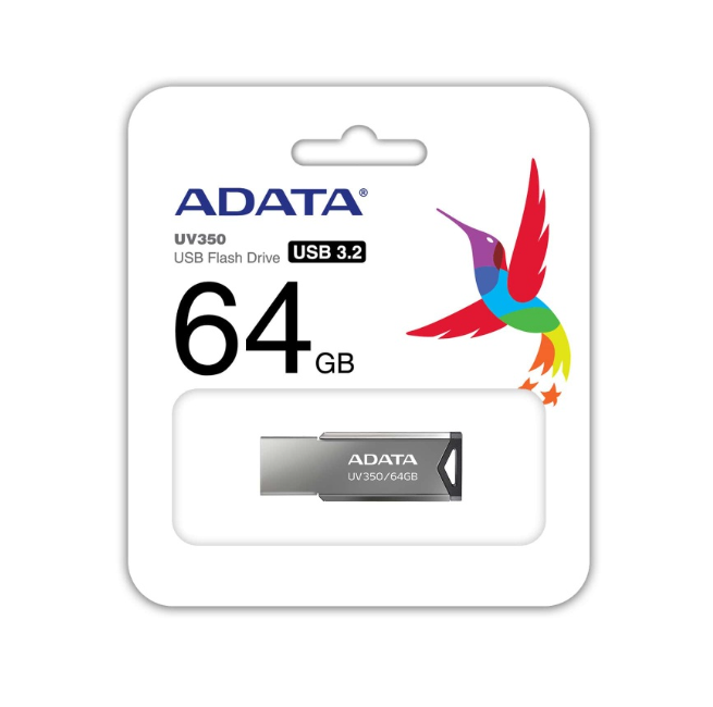MEMORIA USB UV350 64GB METALICA 3.2 AUV350-64G-RBK 11M DE GARANTIA