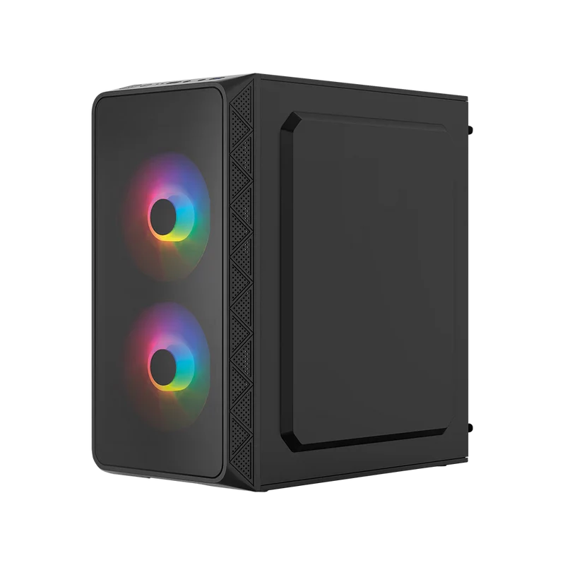 GABINETE ACTECK DOOM PRO CRYSTAL GI730 NEGRO M-ATX 600W 3XFAN FRGB CRISTAL AC-939225 6M DE GARANTIA