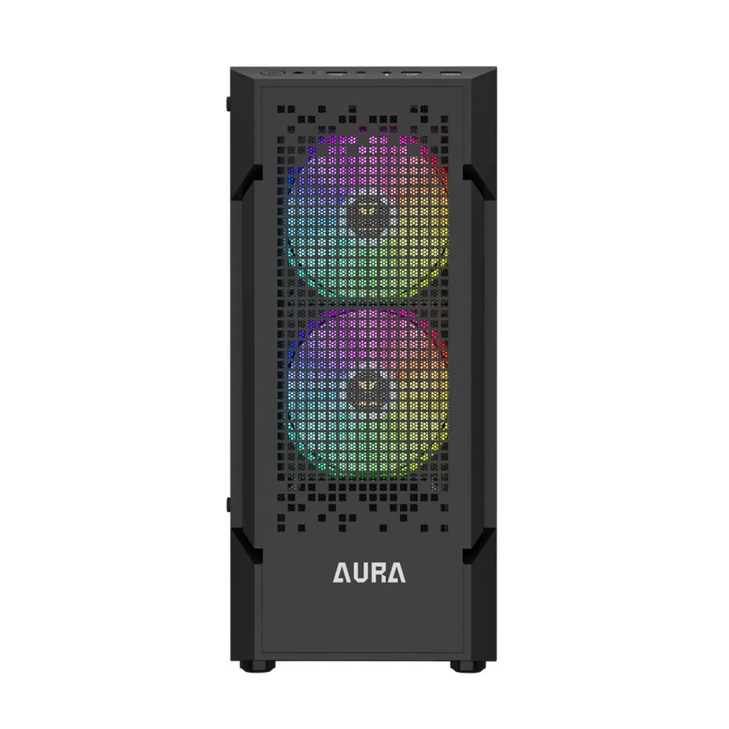 GABINETE GAMDIAS AURA GC7 ARGB NEGRO ATX S/FUENTE CRISTAL GD-AURA GC7 ARGB 11M DE GARANTIA