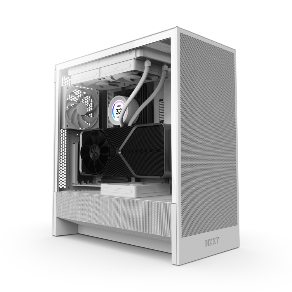 GABINETE NZXT H5 FLOW EDITION BLANCO ATX S/FUENTE CRISTAL CC-H52FW-01 1AÑO DE GARANTIA