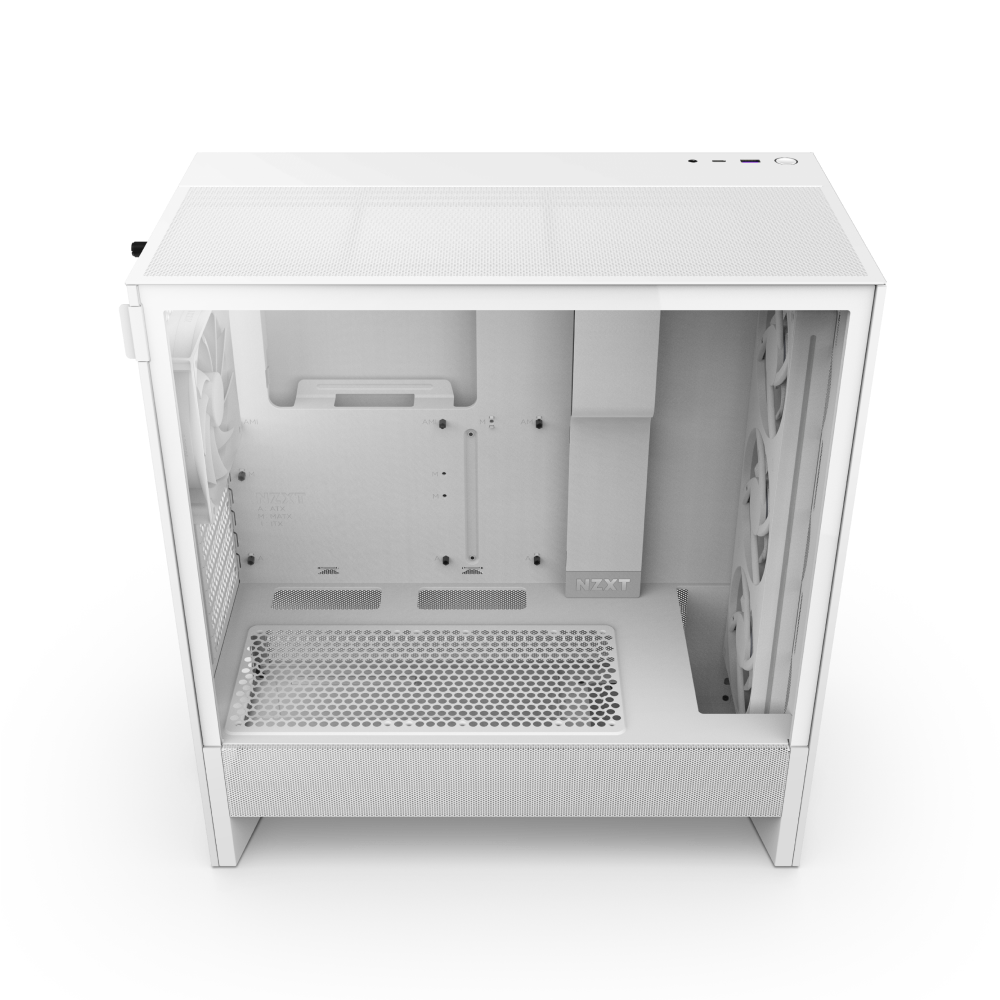 GABINETE NZXT H5 FLOW RGB EDITION BLANCO ATX S/FUENTE CRISTAL CC-H52FW-R1 1AÑO DE GARANTIA