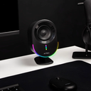 BOCINA ACTECK DYNAMIC EXACT BS630 NEGRO LED 2.0CH BLUETOOTH 5.0 3.5MM 20W ELITE SERIES AC-935869 6M DE GARANTIA