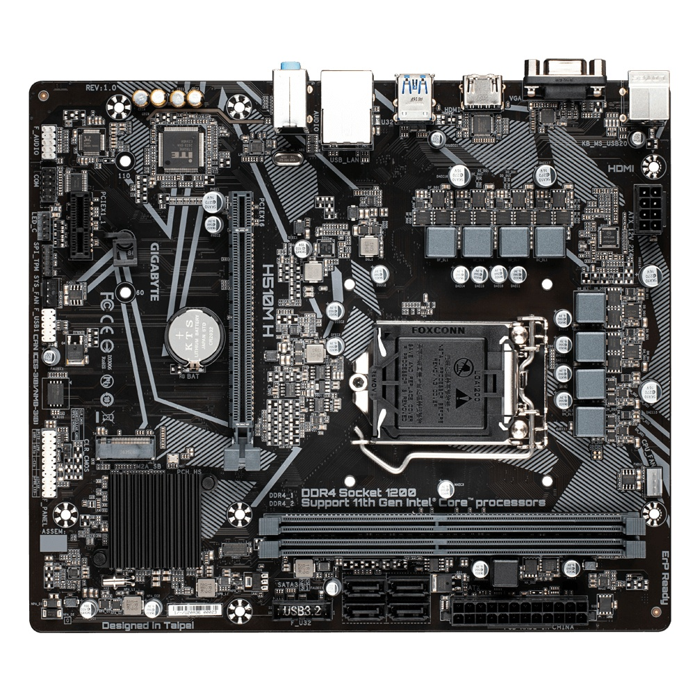 MB GIGABYTE H510M H INTEL GEN 10-11 DDR4 64GB M-ATX H510M H 11M DE GARNTIA