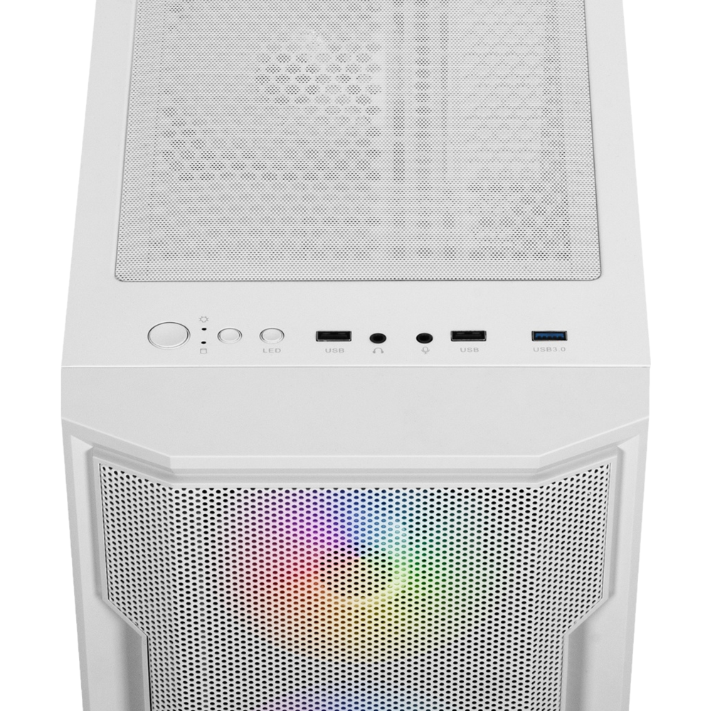 GABINETE GAMDIAS ATHENA M6 LITE BLANCO ATX ARGB S/FUENTE CRISTAL 11M DE GARANTIA
