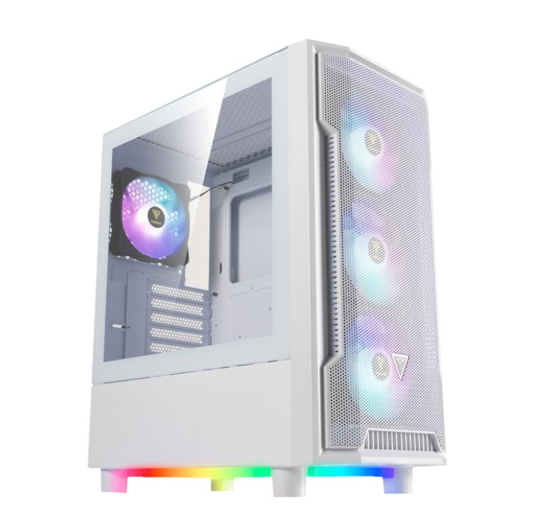 GABINETE GAMDIAS ATHENA M6 LITE BLANCO ATX ARGB S/FUENTE CRISTAL 11M DE GARANTIA