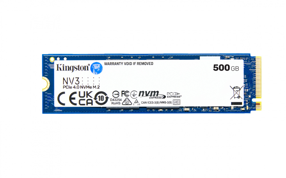 SSD KINGSTON NV3 500GB M.2 2280 NVME SNV3S/500G 1AÑO DE GARANTIA