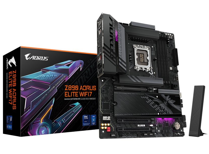 MB GIGABYTE Z890 AORUS ELITE WIFI7 INTEL DDR5 256GB ATX Z890 AORUS ELITE WIFI7 11M DE GARANTIA