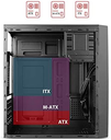 GABINETE STYLOS CUBO C/FUENTE 500W METAL NEGRO STPGAC4B 6M DE GARANTIA