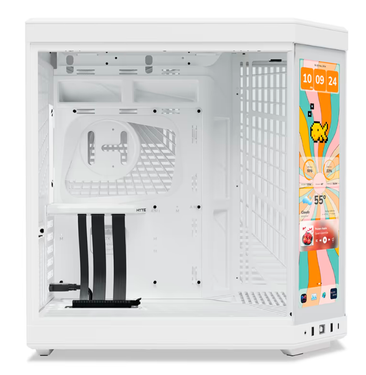 GABINETE HYTE Y70 TOUCH INFINITE EATX S/FUENTE CRISTAL BLANCO CS-HYTE-Y70TI-WW 11M DE GARANTIA