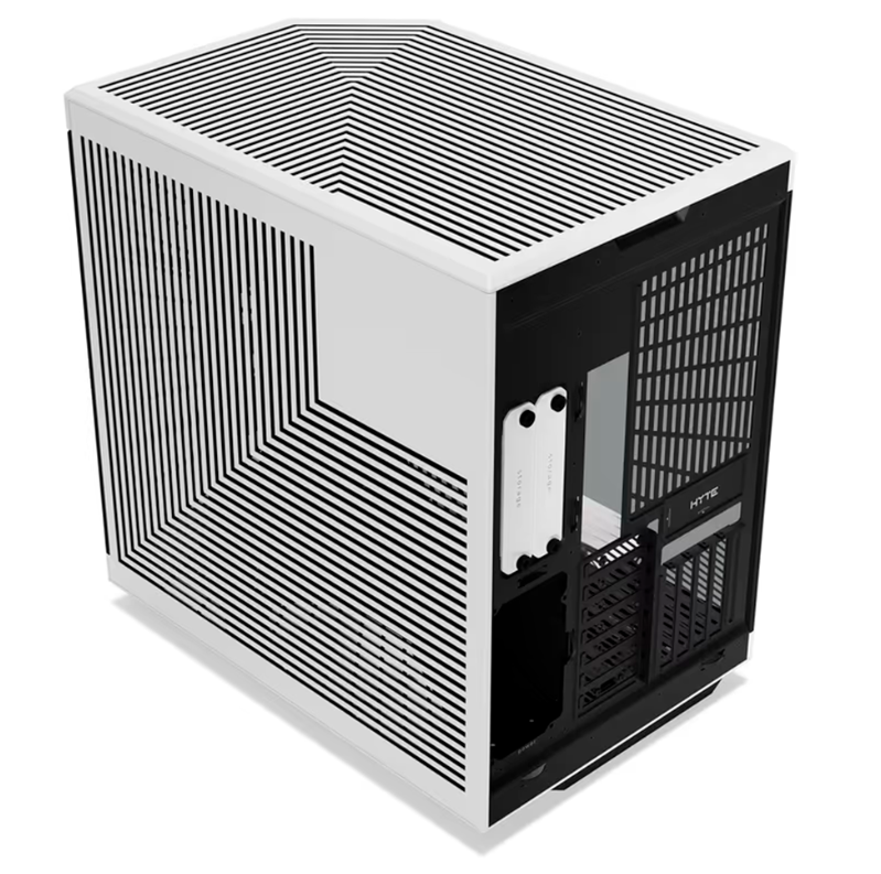 GABINETE HYTE Y70 TOUCH INFINITE EATX S/FUENTE CRISTAL NEGRO/BLANCO CS-HYTE-Y70TI-WB 11M DE GARANTIA