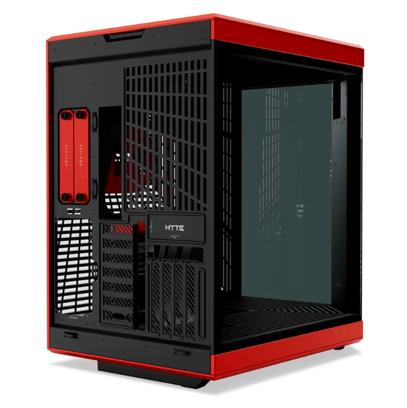 GABINETE HYTE Y70 TOUCH INFINITE EATX S/FUENTE CRISTAL NEGRO/ROJO CS-HYTE-Y70TI-RB 11M DE GARANTIA