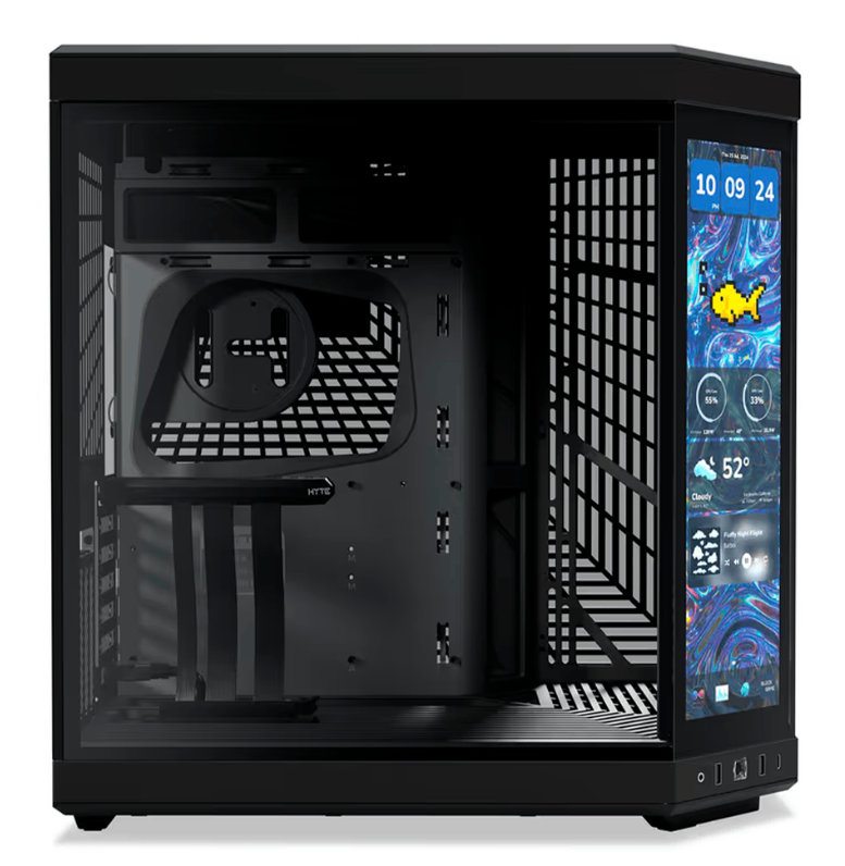GABINETE HYTE Y70 TOUCH INFINITE EATX S/FUENTE CRISTAL NEGRO CS-HYTE-Y70TI-BB 11M DE GARANTIA