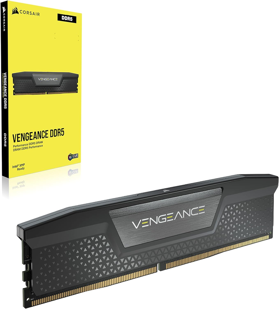 RAM CORSAIR DDR5 VENGEANCE 4X24 96GB 6400 NEGRO CMK96GX5M4B6400C32 11M DE GARANTIA