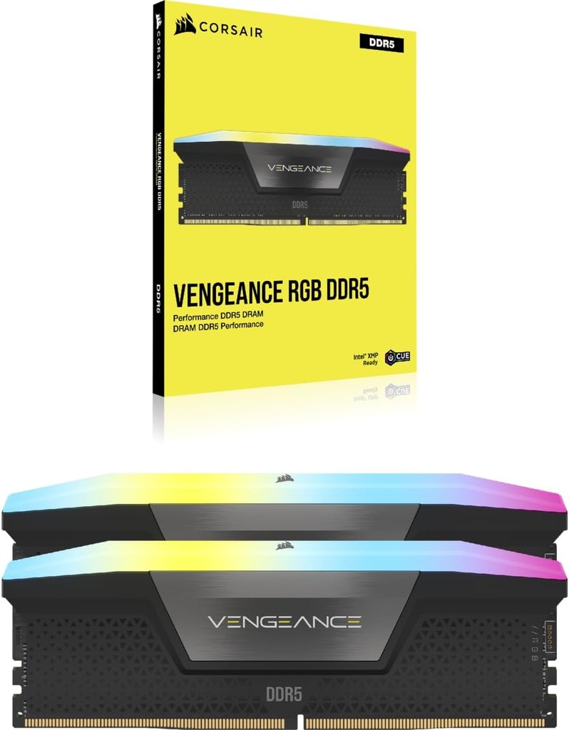 RAM CORSAIR DDR5 VENGEANCE 2X24 48GB 7000 NEGRO RGB CMH48GX5M2B7000C40 11M DE GARANTIA