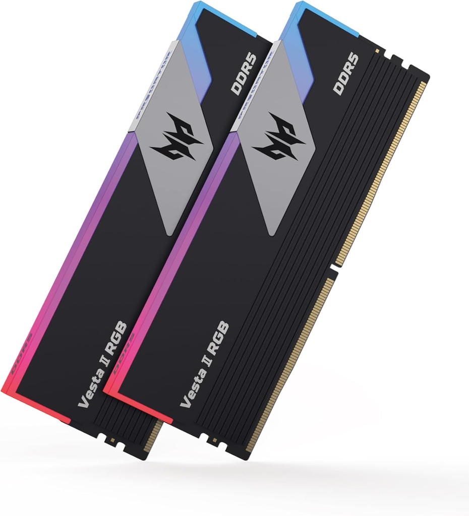 RAM ACER PREDATOR VESTA II DDR5 64GB 2X16 6000MH RGB NEGRO BL.9BWWR.381 12M DE GARANTIA