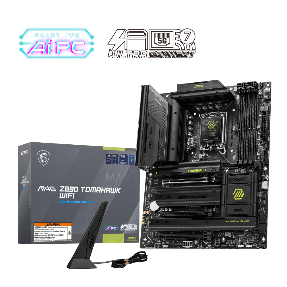 MB MSI Z890 TOMAHAWK WIFI 15VA DDR5 256GB ATX LGA1851 HDMI DP USB-C THUNDERBOLT4 MAG Z890 TOMAHAWK WIFI 12M DE GARANTIA