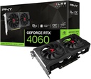 TVIDEO PNY RTX4060 VERTO DUAL FAN DLSS 8GB XLR8 GAMING GDRR6 VCG40608DFXPB1-O 1AÑO DE GARANTIA