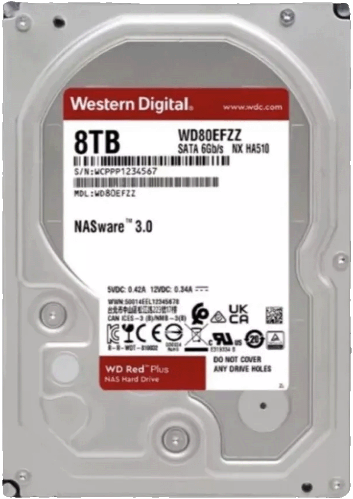 DD WD NUEVO NAS 8TB 3.5" RED PLUS WD80EFPX 11M DE GARANTIA