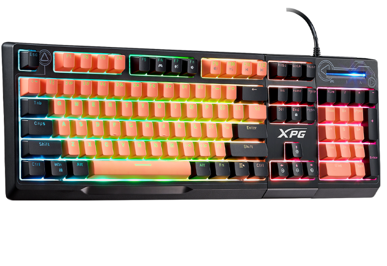 TECLADO ADATA XPG SEEKER EDICION MERA NEGRO-ROSA SEEKER105Z-BK/OGCES 11M DE GARANTIA
