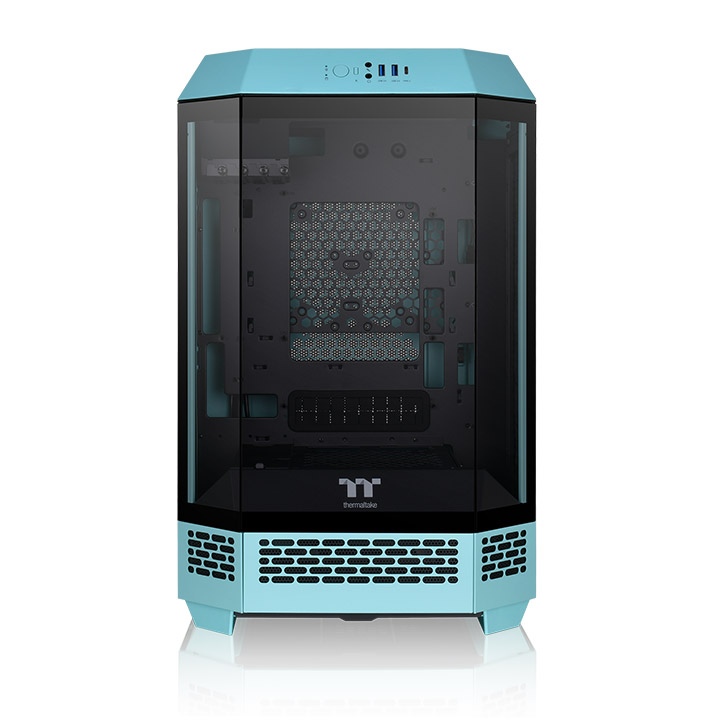 GABINETE THERMALTAKE THE TOWER 300 M-ATX CRISTAL MICROTOWER TURQUESA CA-1Y4-00SBWN-00 11M DE GARANTIA