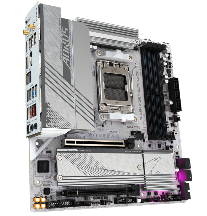 MB GIGABYTE B650M AORUS ELITE AX ICE RYZEN AM5 DDR5 256GB HDMI B650 V2 11M DE GARANTIA