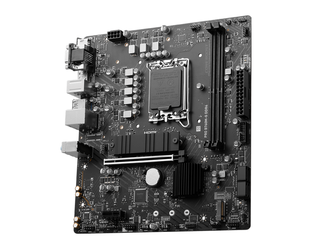 MB MSI PRO B760M-G INTEL 14VA LGA1700 DDR4 64GB M-ATX DP HDMI VGA PRO B760M-G DDR4 11M DE GARANTIA