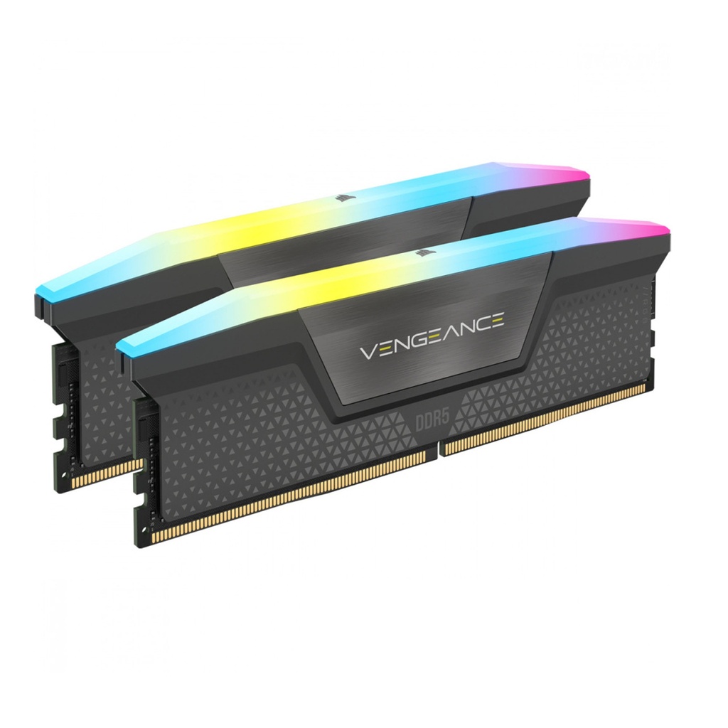 RAM CORSAIR DDR5 VENGEANCE 2X16 32GB 5600 GRIS RGB CMH32GX5M2B5600Z36K 1AÑO DE GARANTIA