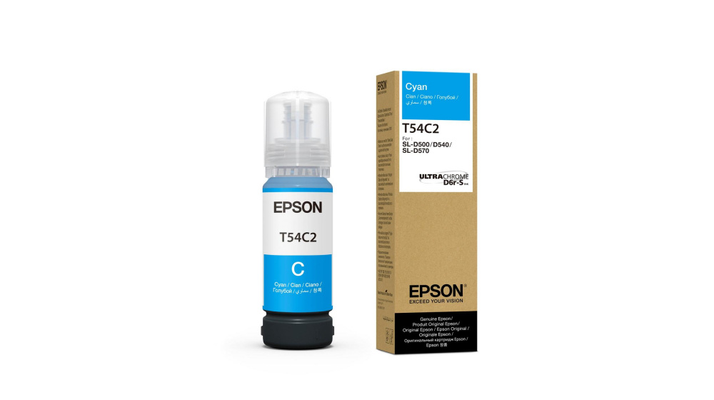 TINTA EPSON T54C CIAN 70ML T54C220 D750 SIN GARANTIA